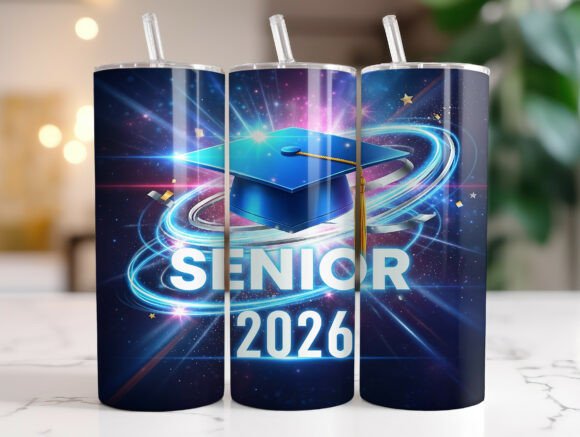 Blue Senior Graduation 2026 Tumbler Wrap