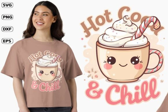 Cute Cocoa Cup Christmas Design
