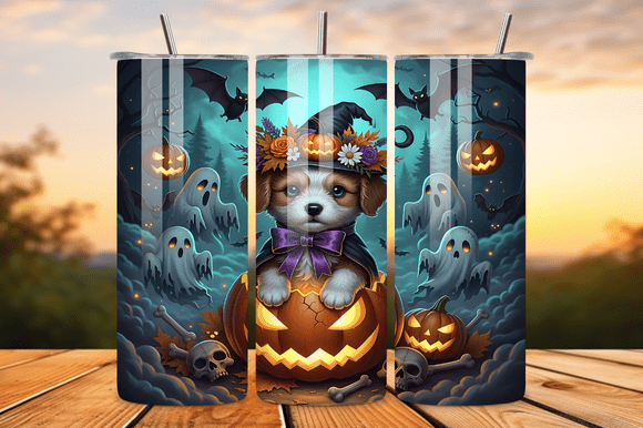 Cute Witch Puppy Halloween Tumbler Wrap Review