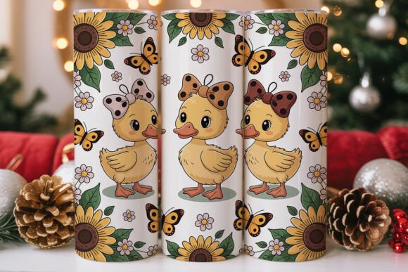 Duckling Sunflower Tumbler Wrap