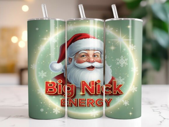 Funny Santa Big Nick Energy Tumbler Wrap