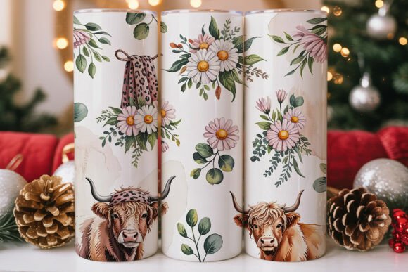 Highland Cow Floral Tumbler Wrap Review