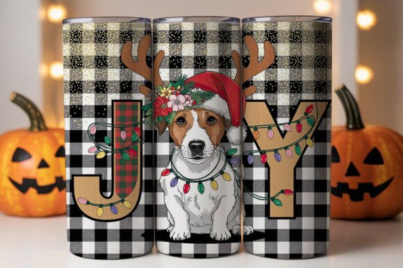 Jack Russell JOY Christmas 20oz Tumbler