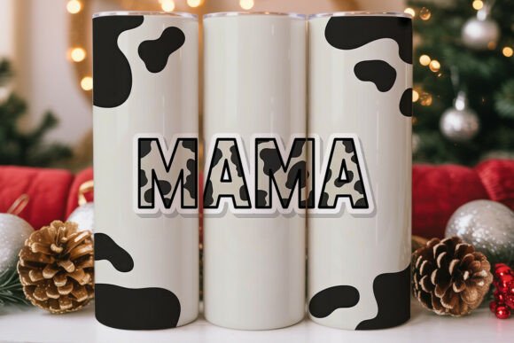 Mama Cow Print 20oz Tumbler Wrap