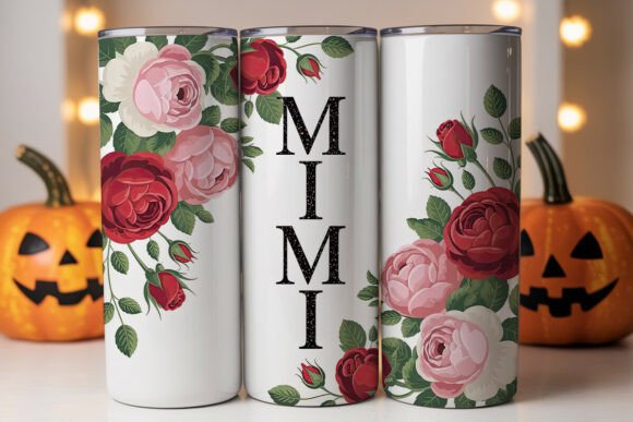 Mimi Rose Tumbler Wrap PNG