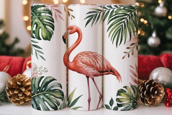 Pink Flamingo Tropical Tumbler Wrap Design Review