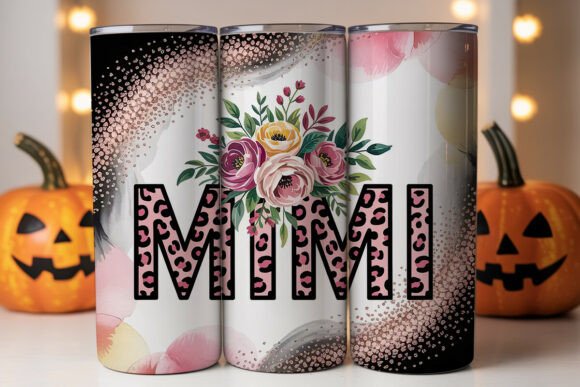 Pink Leopard Mimi Tumbler Wrap PNG