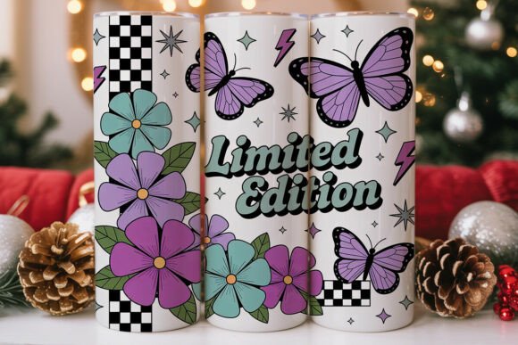 Retro Floral Butterfly Tumbler Wrap Design Review