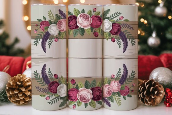 Rustic Floral Wood Tumbler Wrap Design Review