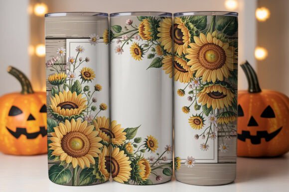Rustic Sunflower Tumbler Wrap