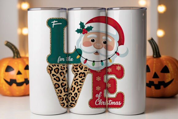 Santa LOVE Christmas Tumbler Wrap
