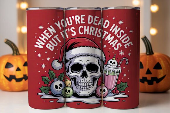 Spooky Christmas Skull Tumbler Wrap Review