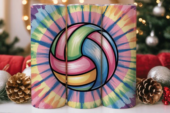 Tie-Dye Volleyball Tumbler Wrap