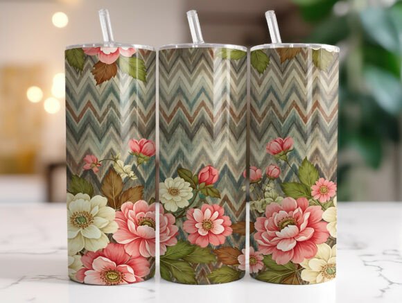 Vintage Floral Chevron Wrap