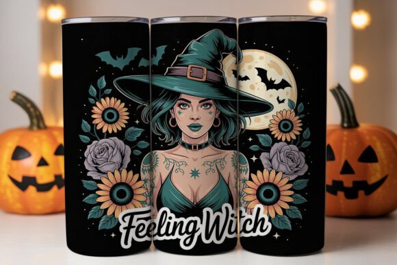 Witchy Sunflower Halloween Tumbler Wrap Design Review